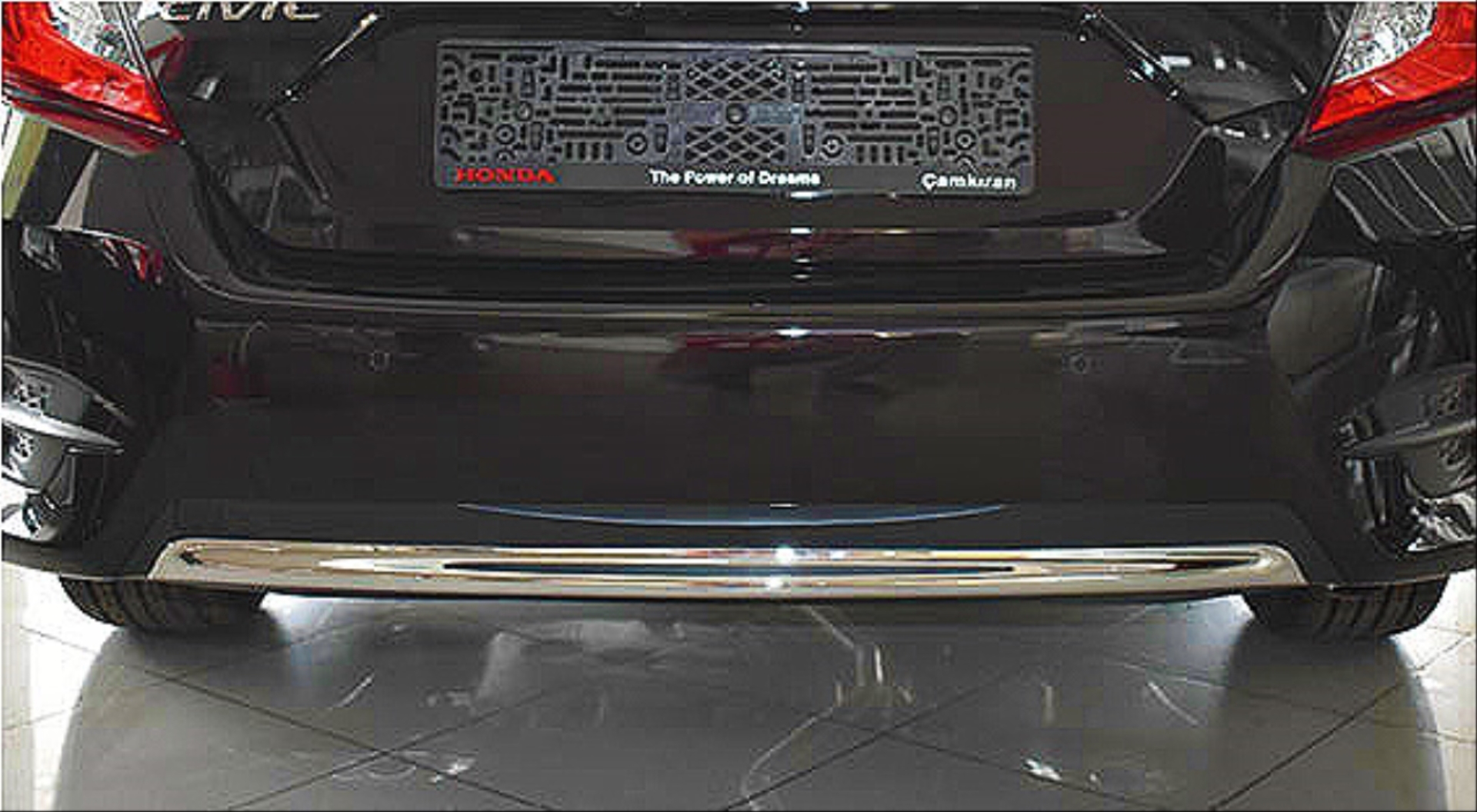 FOR CIVIC 2016-2021  REAR BUMPER LOWER TRIM CHROME