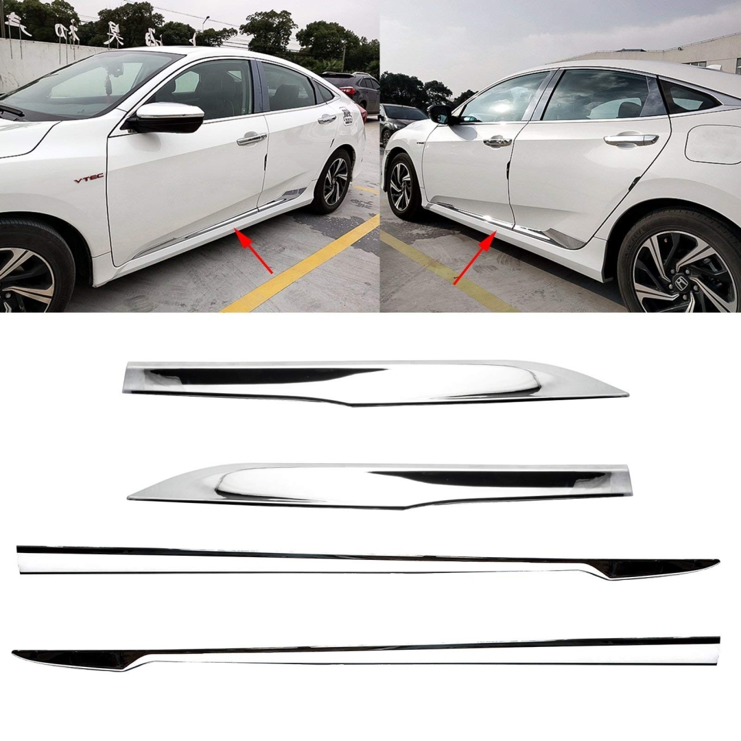 FOR CIVIC 2016-2021  DOOR STREAMER TRIM - ABS 