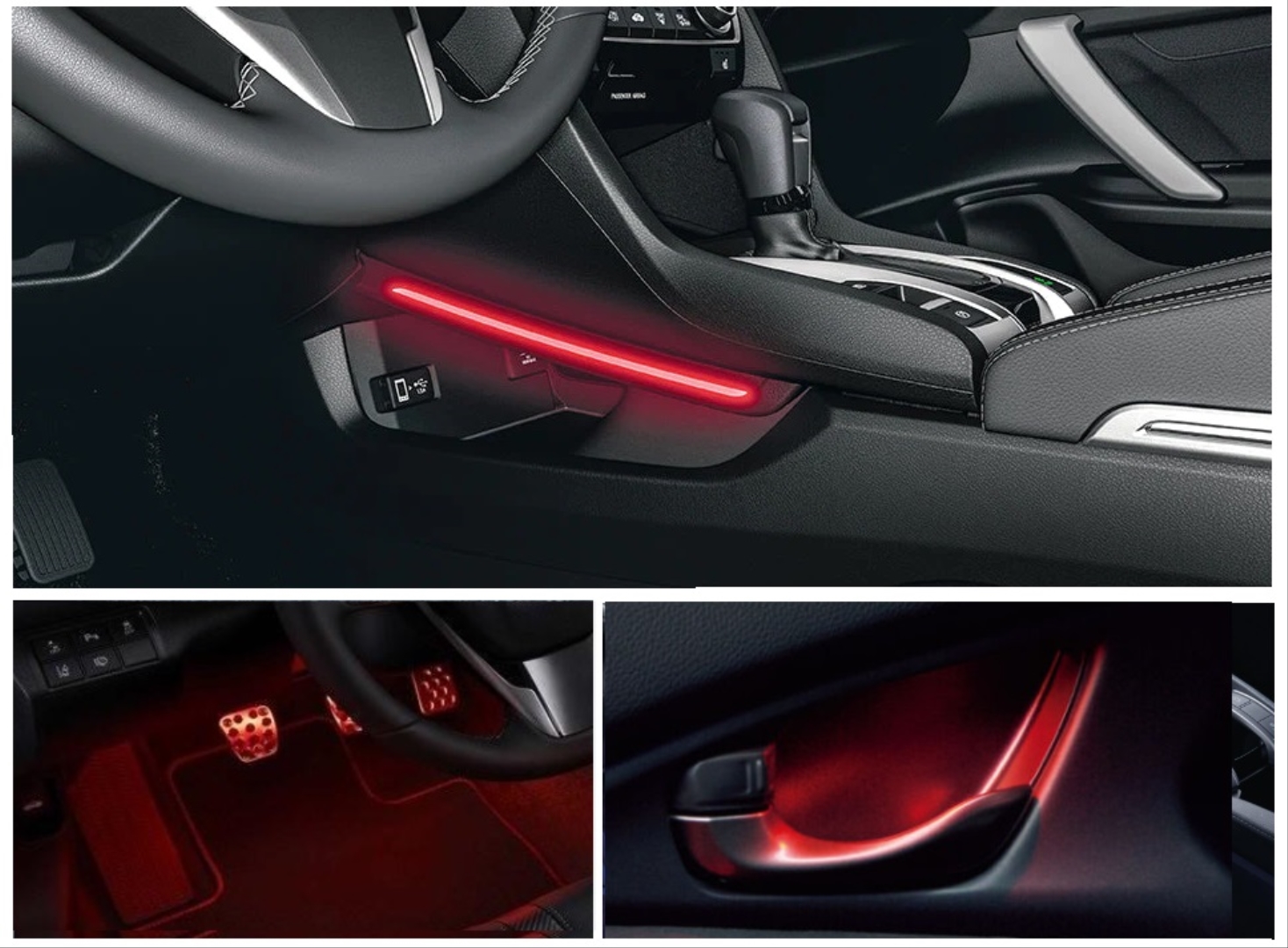 FOR CIVIC 2016-2021  AMBIENT SET RED COLOR  