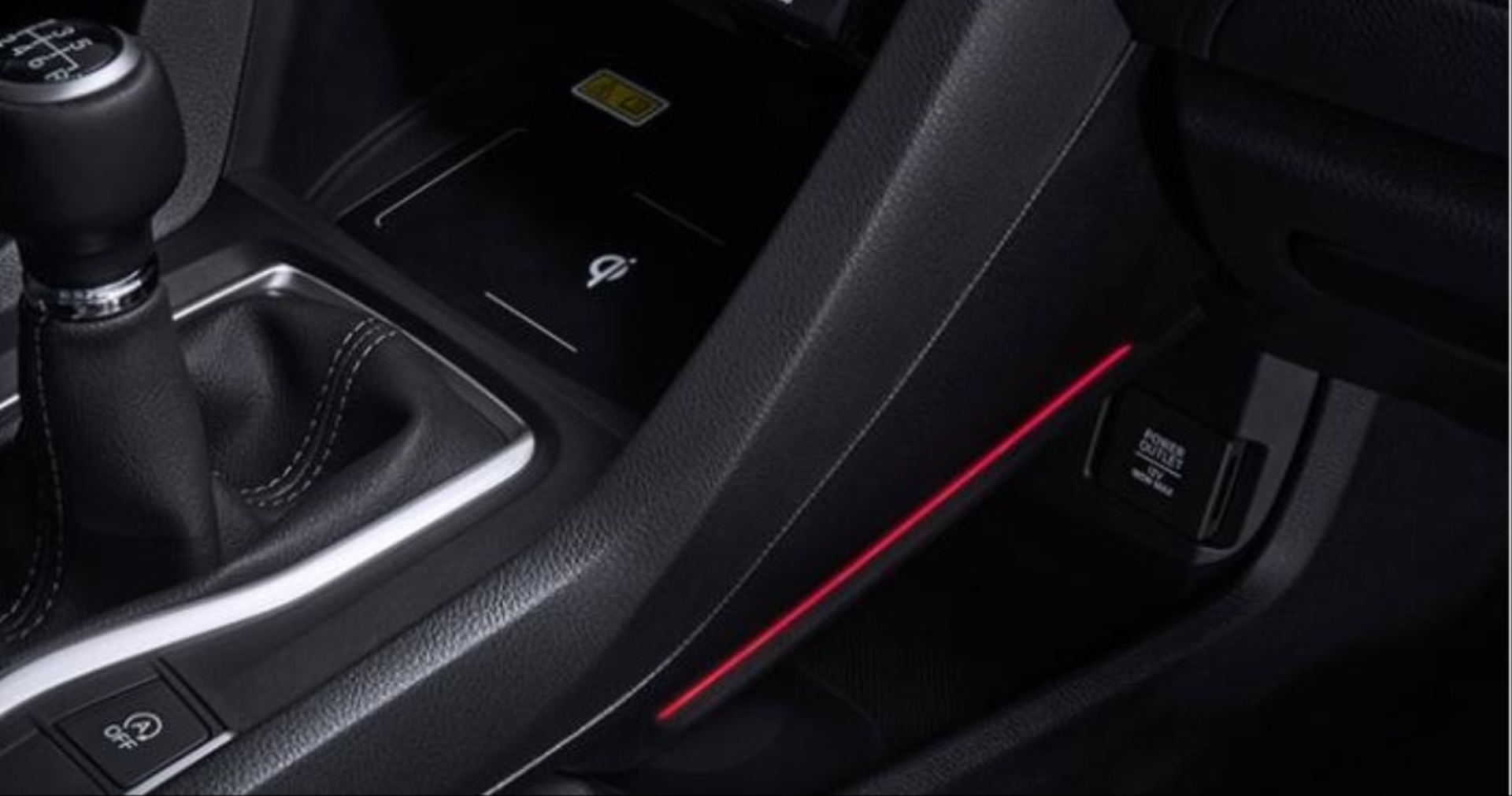 FOR CIVIC 2016-2021  GEARBOX CENTER LIGHT AMIBENT - RED COLOR 
