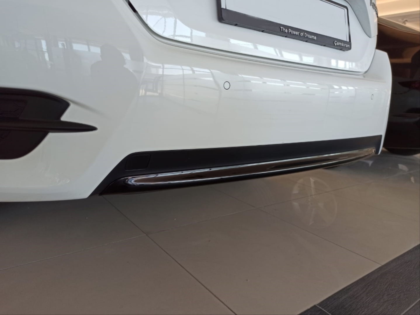 FOR CIVIC 2016-2021  REAR BUMPER LOWER TRIM  GLOSS BLACK (BRIGHT BLACK) 