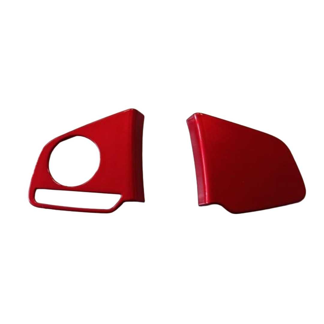 FOR CIVIC 2016-2021  STEERING WHEEL TRIM COVER 2 PCS - RED COLOR 