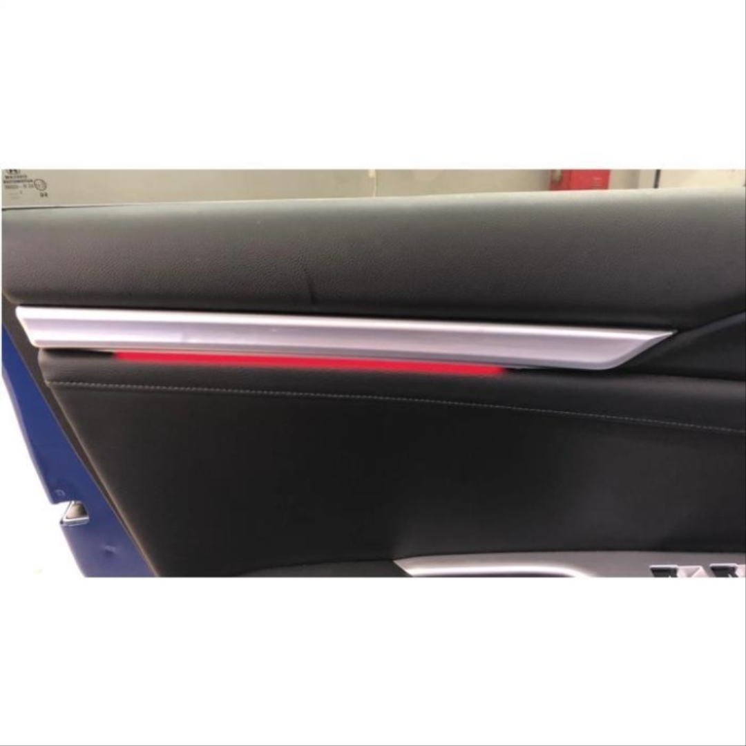 FOR CIVIC 2016-2021  INNER DOOR TRIM AMBIENT  2 PCS RED COLOR 