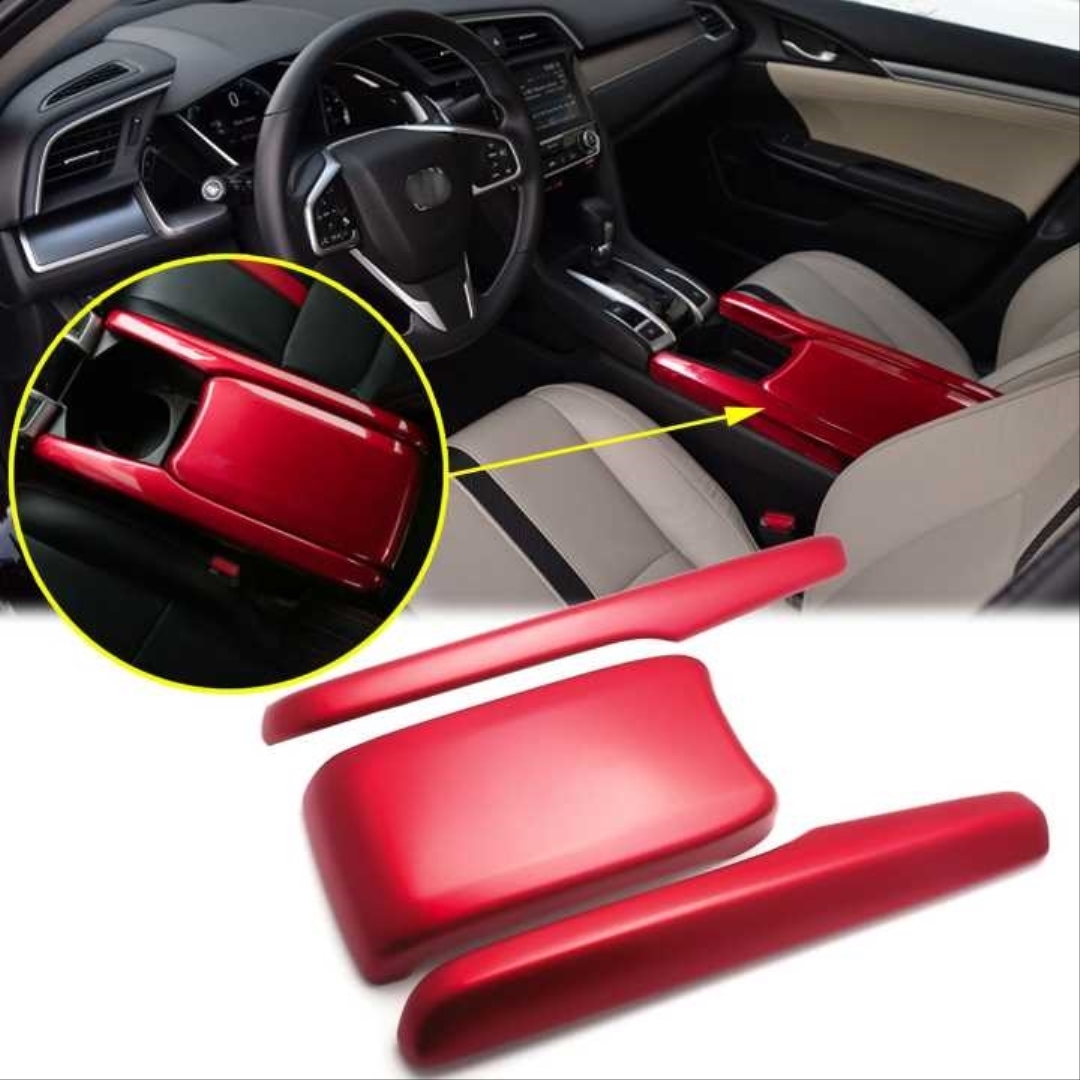 FOR CIVIC FC5  CENTER ARMREST 3 PCS - RED COLOR 