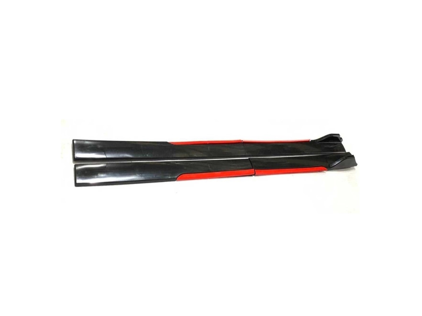 UNIVERSAL SIDE SKIRT BLACK -RED COLOR STRIP 