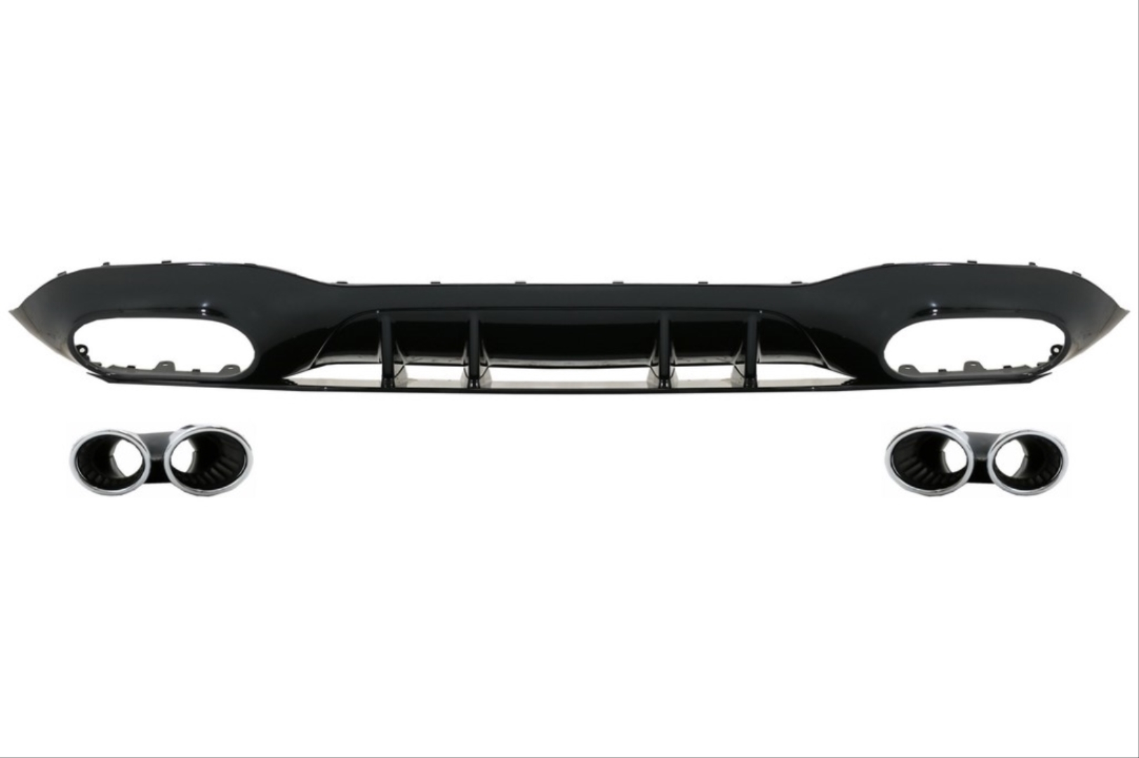 W177 SEDAN 2019+ DIFFUSER & EXHAUST SET - WITH SILVER EXHAUST