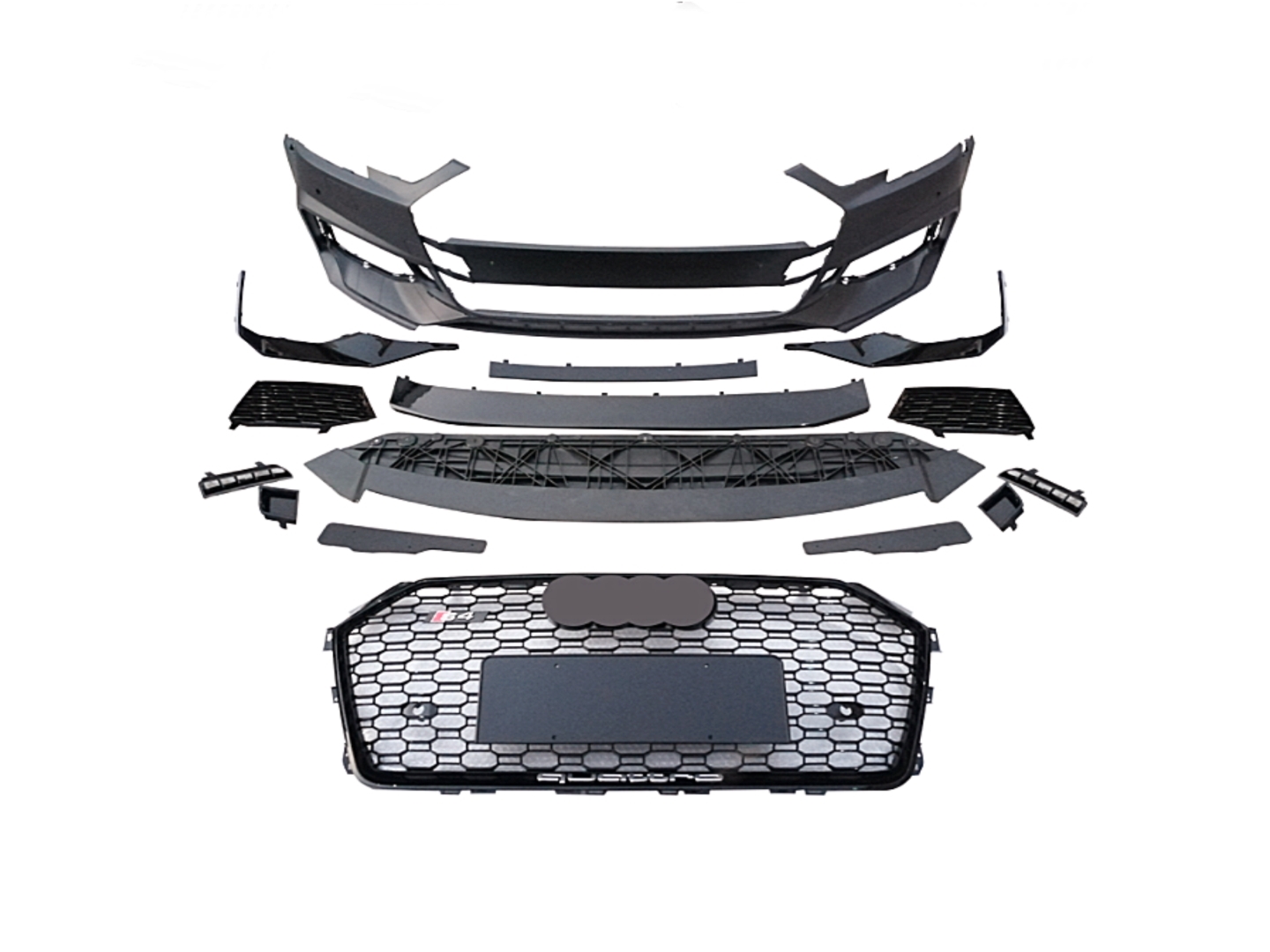  A4 2016-2019  RS4 FRONT BUMPER   GRILLE SET 