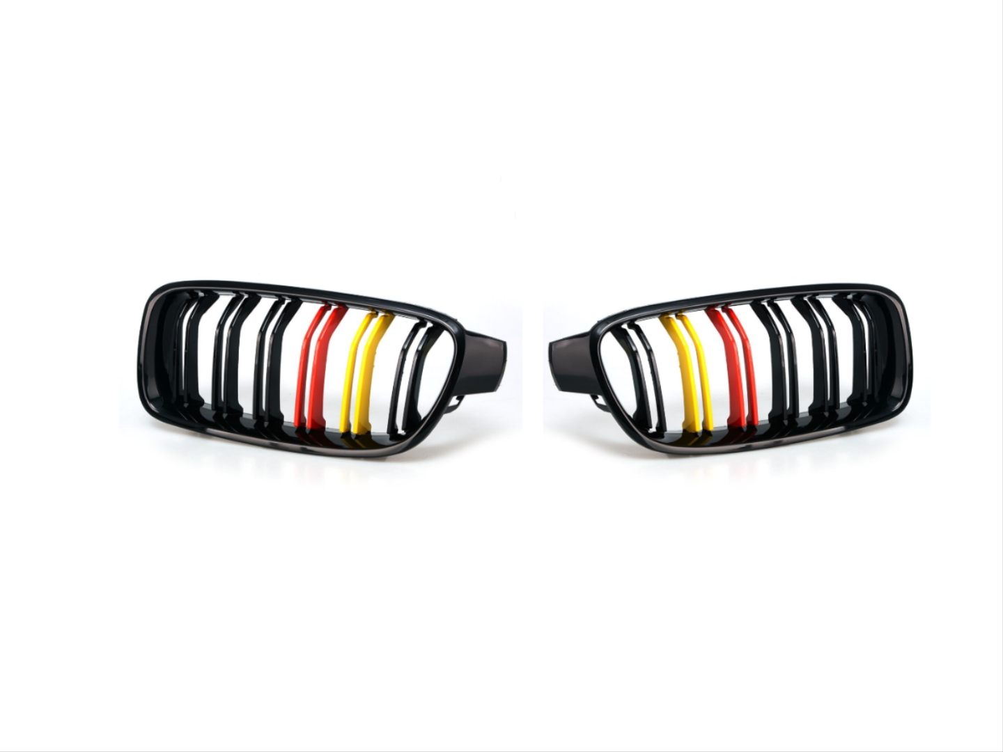 FOR 3 SERIES F30 2012-2018 M3 LOOKING GRILLE  (DOUBLE SLAT LINE   GRILLE ) GERMAN FLAG STYLE