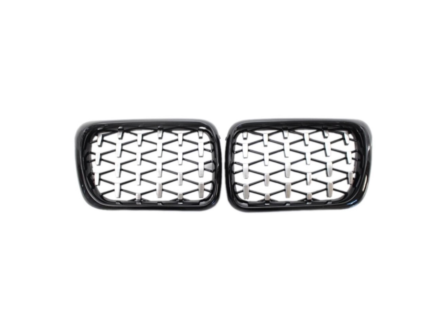 FOR 3 SERIES 1997-1999 E36  DIAMOND GRILLE  GLOSS BLACK (BRIGHT BLACK)  FRAME  