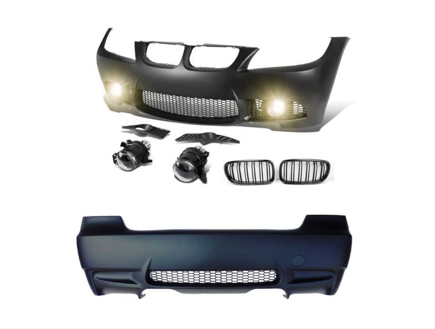 FOR 3 SERIES E90 LCI 2009-2011 M3 LOOKING BODY KIT ( FRONT-REAR BUMPER - GRILLE  - FOG LAMP )