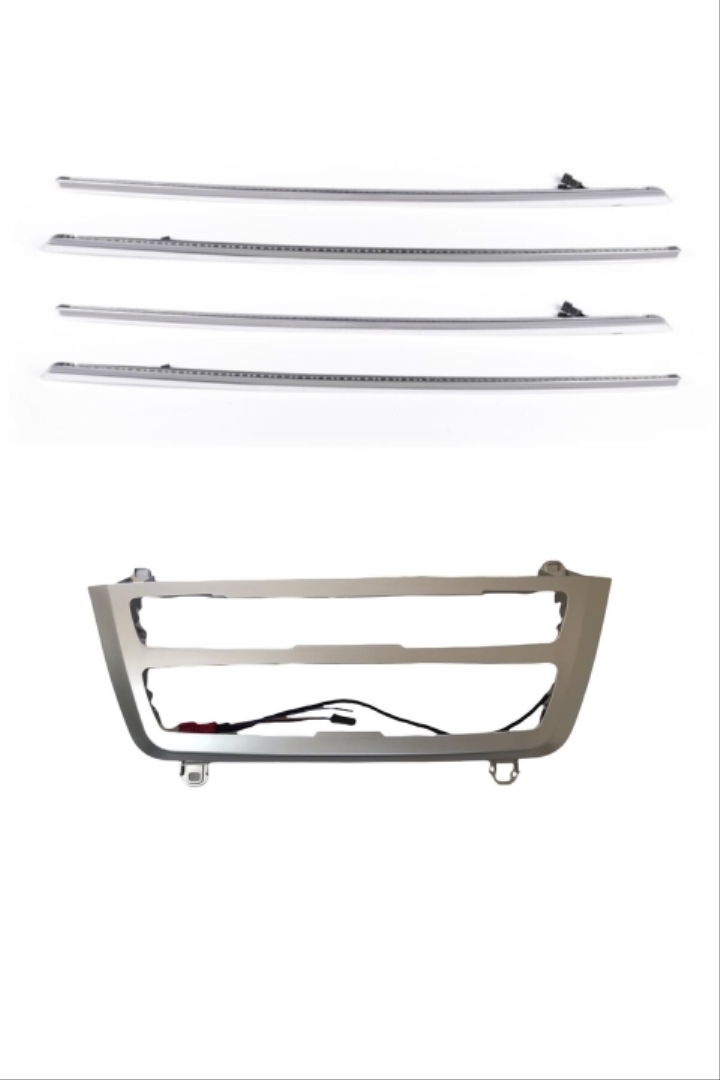 FOR 3 SERIES F30  AMBIENT  SET (AC (CLIMATE)  DASHBOARD AND DOORS ) - SILVER COLOR  