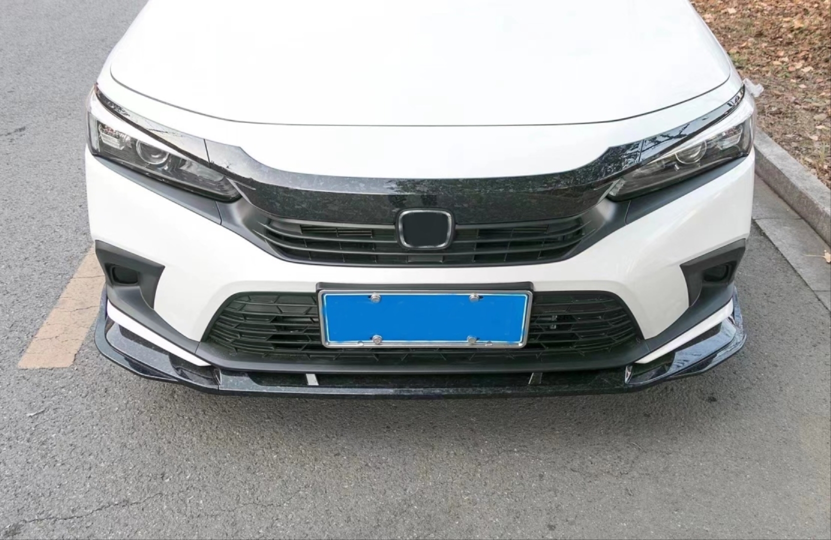  CIVIC FE1 2022  GLOSS BLACK (BRIGHT BLACK)  FRONT LIP (BRIGHT BLACK)-3 PCS ) 