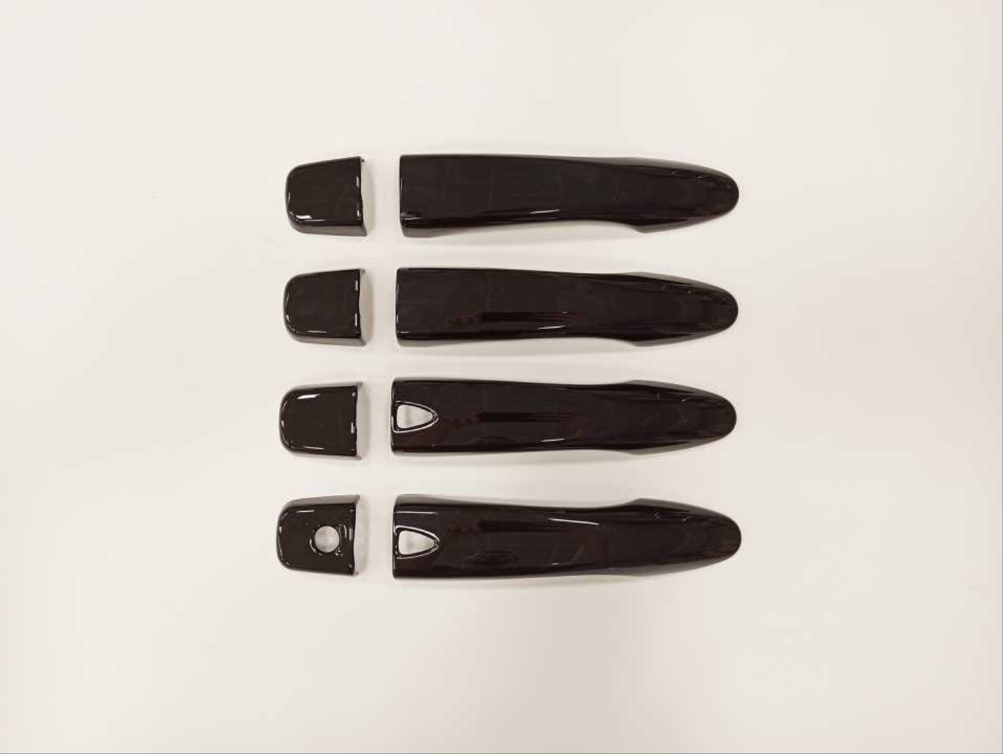  QASHQAI 2014-2020  DOOR HANDLE  TRIM COVER - GLOSS BLACK (BRIGHT BLACK)  ( SMART KEY )