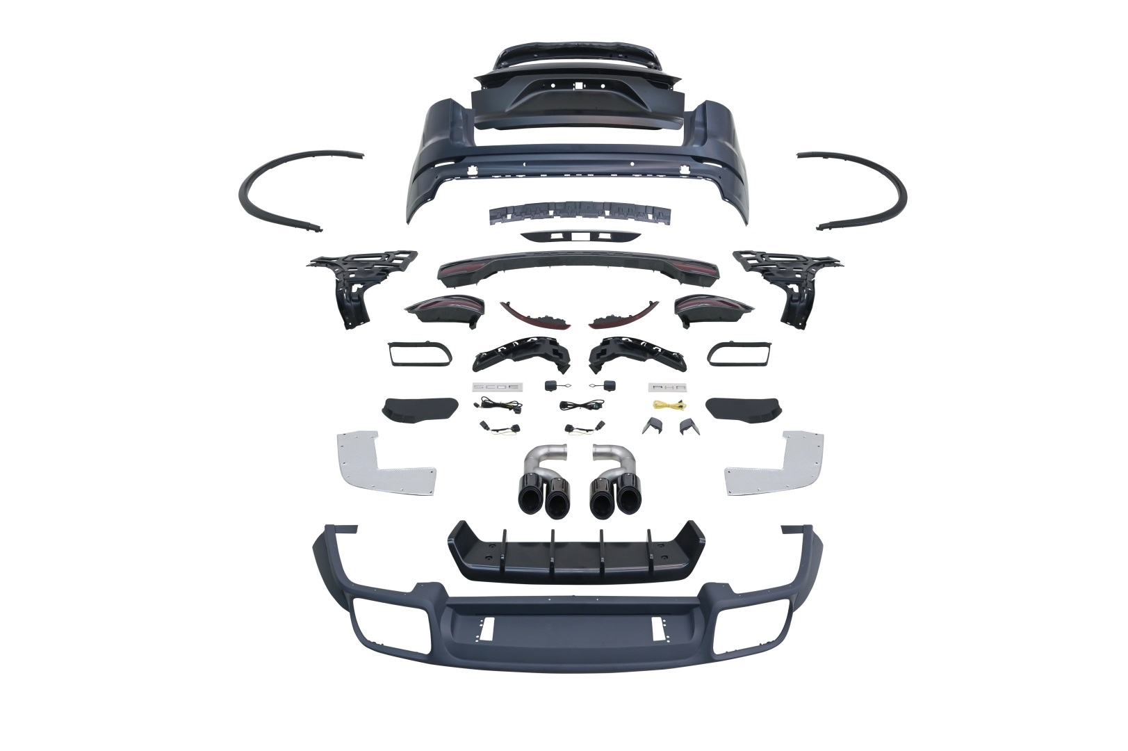 CAYENNE 2011-2014 IÇIN UYUMLU IÇIN 2019+ BAGAJ FACELIFT

